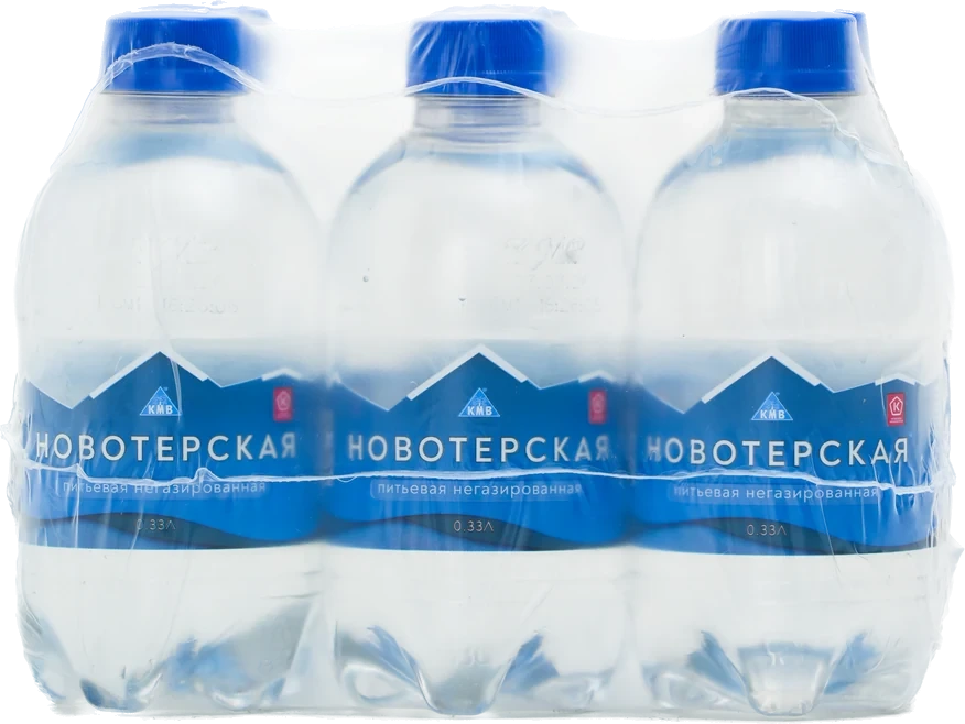 Новотерская Питьевая 0,33 л, ПЭТ — три бутылки