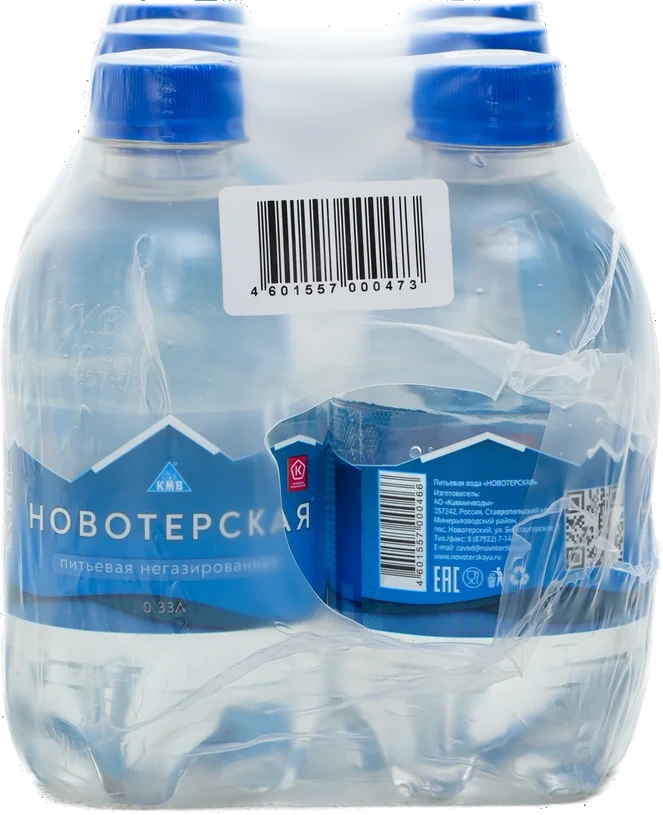 Новотерская Питьевая 0,33 л, ПЭТ — упаковка