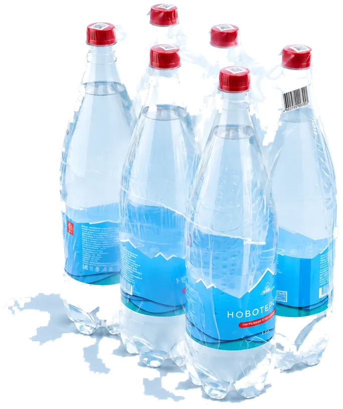 Новотерская Питьевая газированная 1,5 л, ПЭТ — упаковка, шесть бутылок